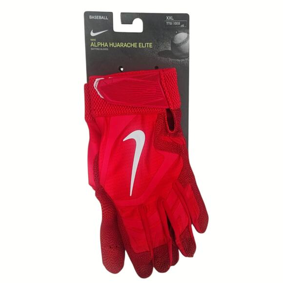BRAND NEW Nike Alpha Huarache Elite Batting Gloves | Red | CV0720 | Adult XXL - Picture 1 of 2